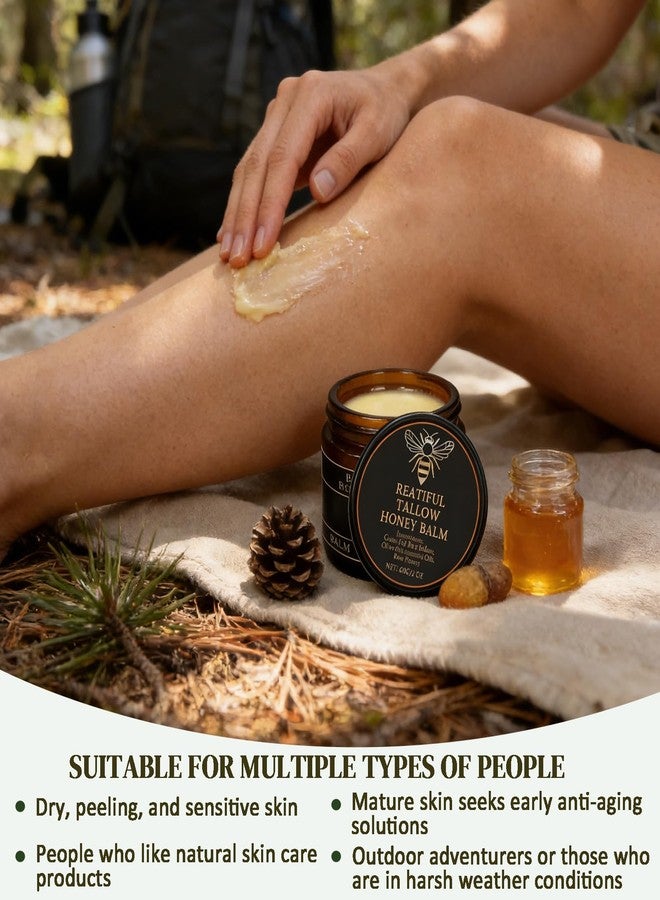 REATIFUL Beef Tallow for Skin, Tallow Honey Balm,Organic Grass tallow and honey balm for face and Body, Natural Soothing Moisturizing the Skin - Image 5